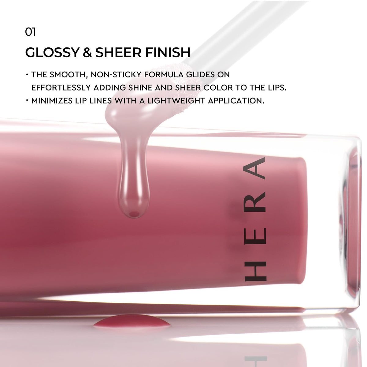 HERA Sensual Nude Gloss 14-free formula image conveys clean beauty