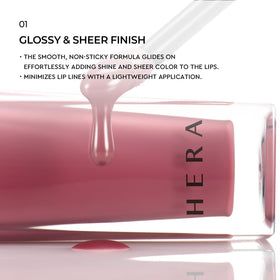 HERA Sensual Nude Gloss 14-free formula image conveys clean beauty