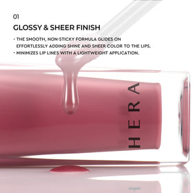 HERA Sensual Nude Gloss provides all-day hydration for comfort.