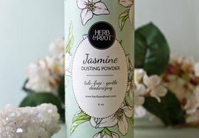 Herb & Root Jasmine Dusting Powder adding a bright fragrance to daily routine