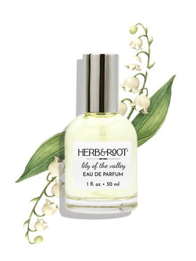 Herb & Root Lily of the Valley bottle showcasing a delicate floral perfume for daily wear