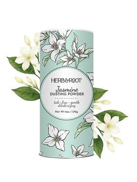 Herb & Root Rose Dusting Powder on skin for gentle fragrance