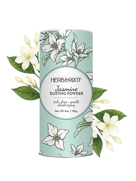 Herb & Root Rose Dusting Powder on skin for gentle fragrance