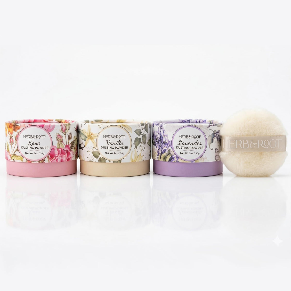 Herb & Root talc-free rose jar powder for gentle moisture control