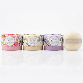 Herb & Root talc-free rose jar powder for gentle moisture control