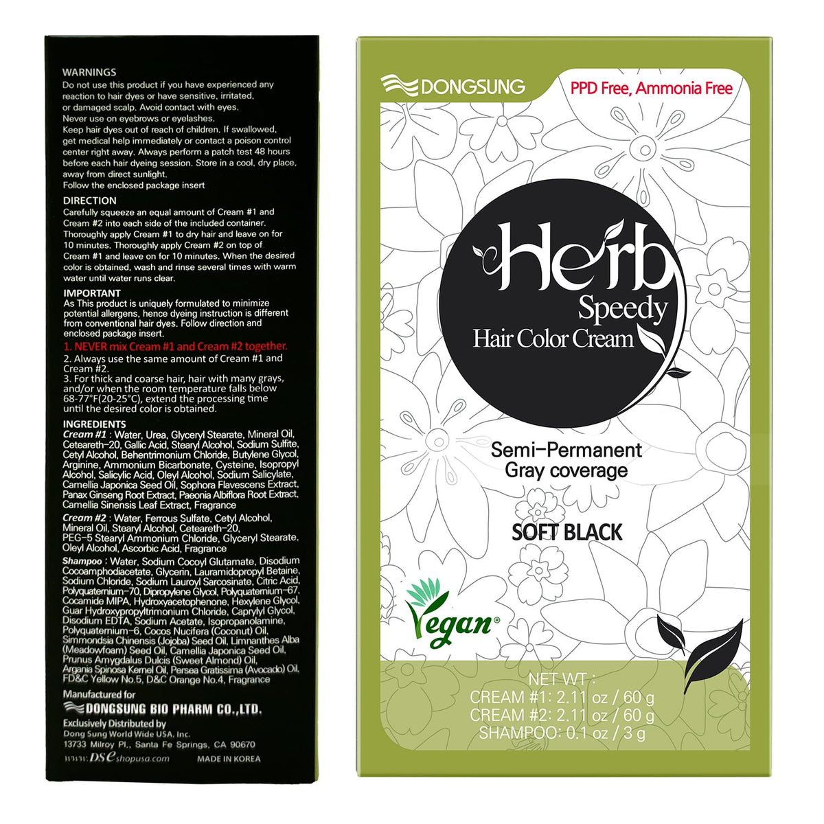 Herb Speedy Color Cream provides 100% gray coverage for natural results.