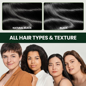 Herb Speedy Color Cream Natural Black after-color result shows natural shade.