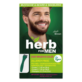 Herb Speedy herb for men mustache and beard dye in deep brown for even color