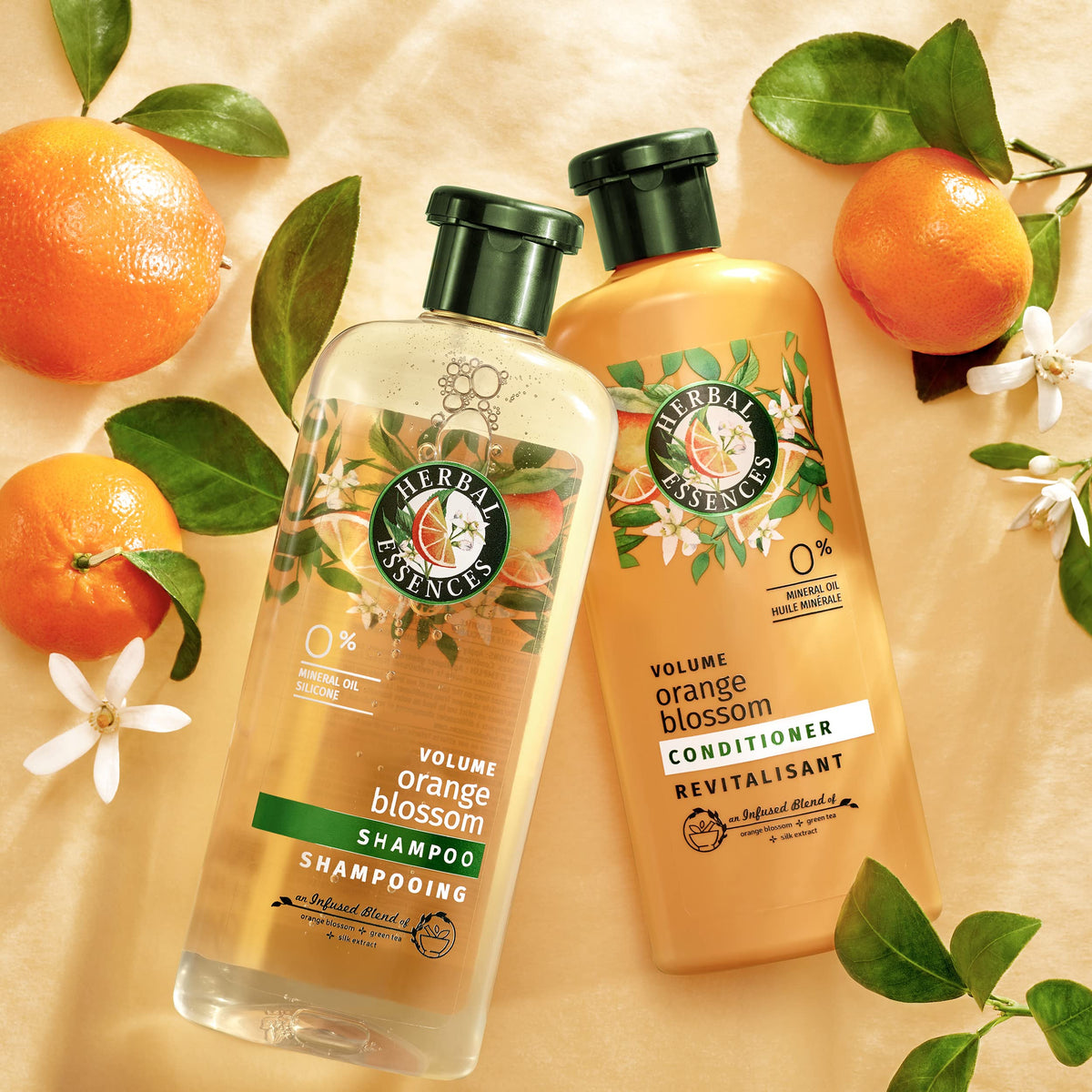 Herbal Essences silk extract symbol suggesting smooth, soft hair