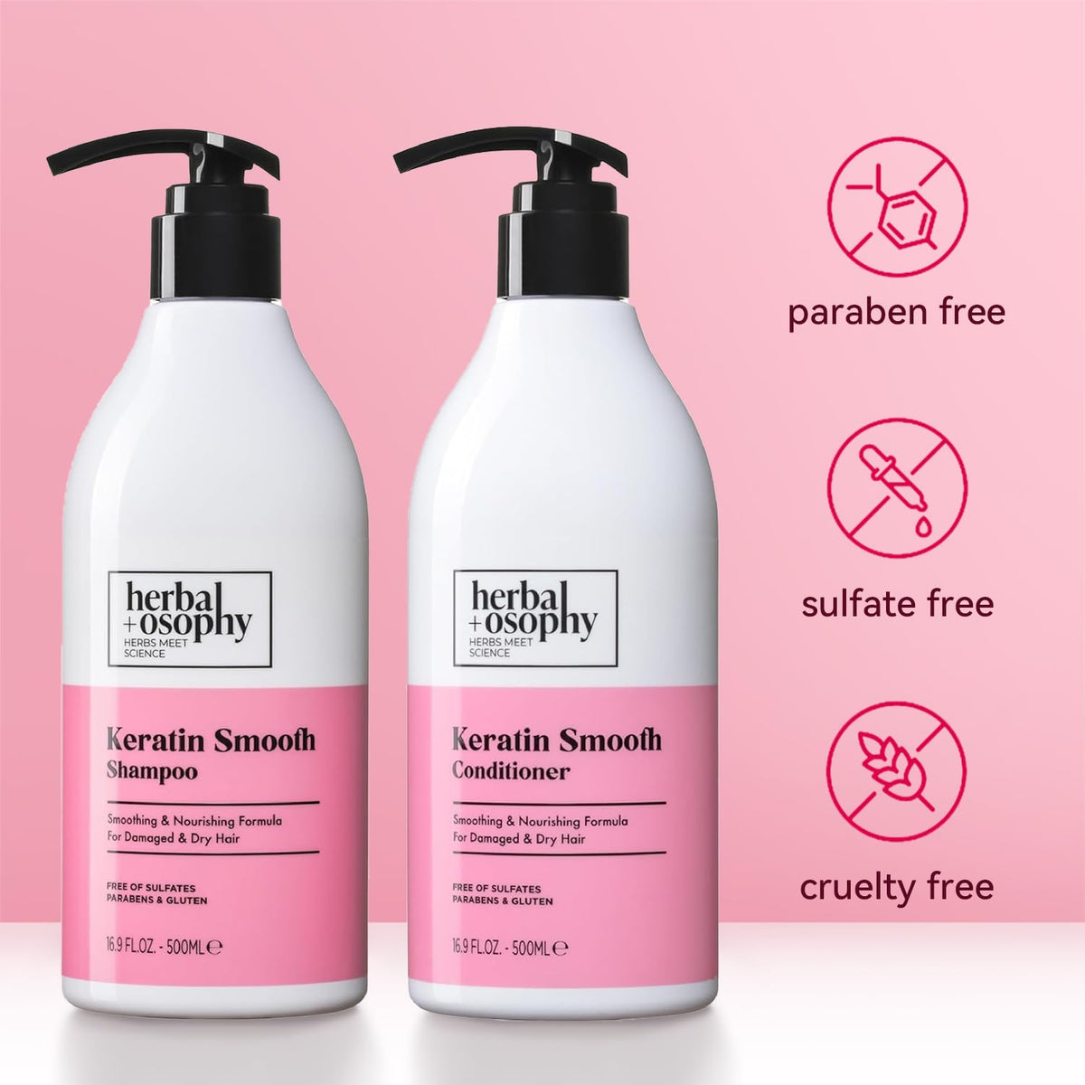 Color-treated hair with Herbalosophy for shine and protection