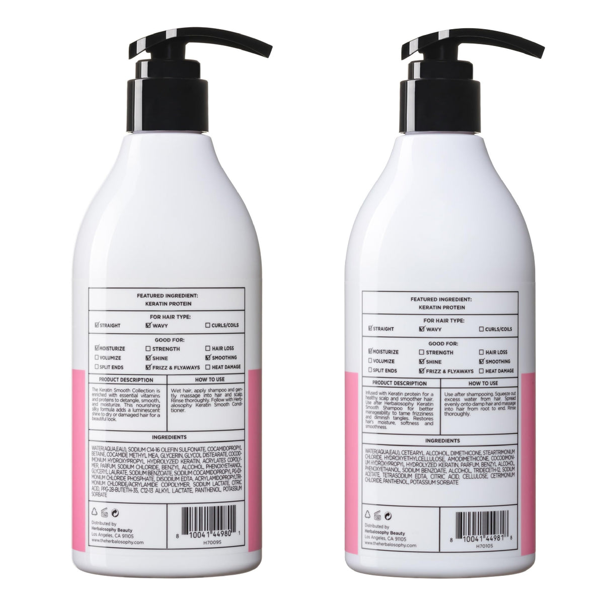 Shiny, healthy-looking hair after washing with Herbalosophy set