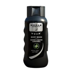 Herban Cowboy Dusk Body Wash bottle with cedar-lavender-lime-sandalwood scent