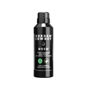 Herban Cowboy Dusk bottle front view with cedar and lavender notes for daily freshness.