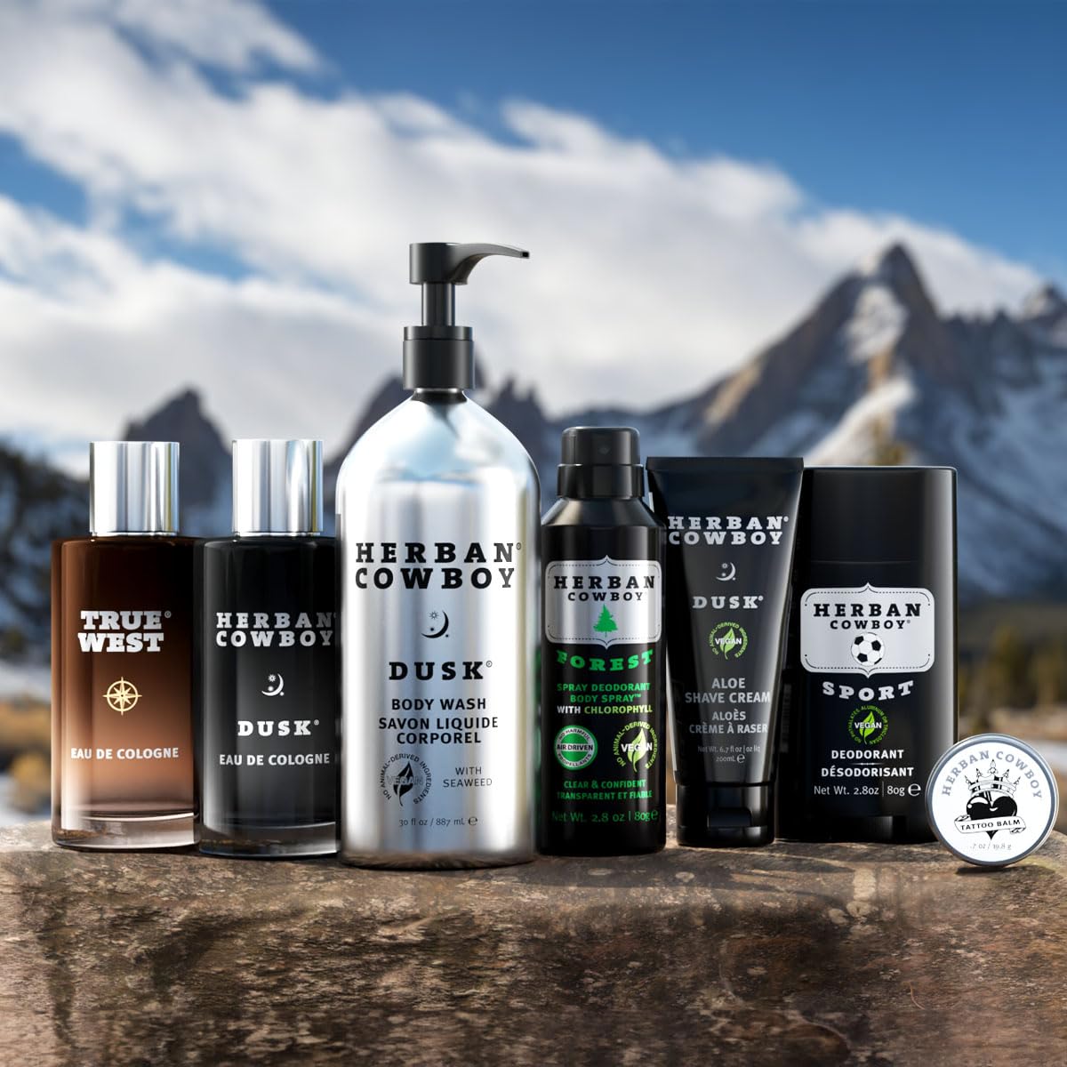 Herban Cowboy Dusk bottle line on Amazon reveals the full range