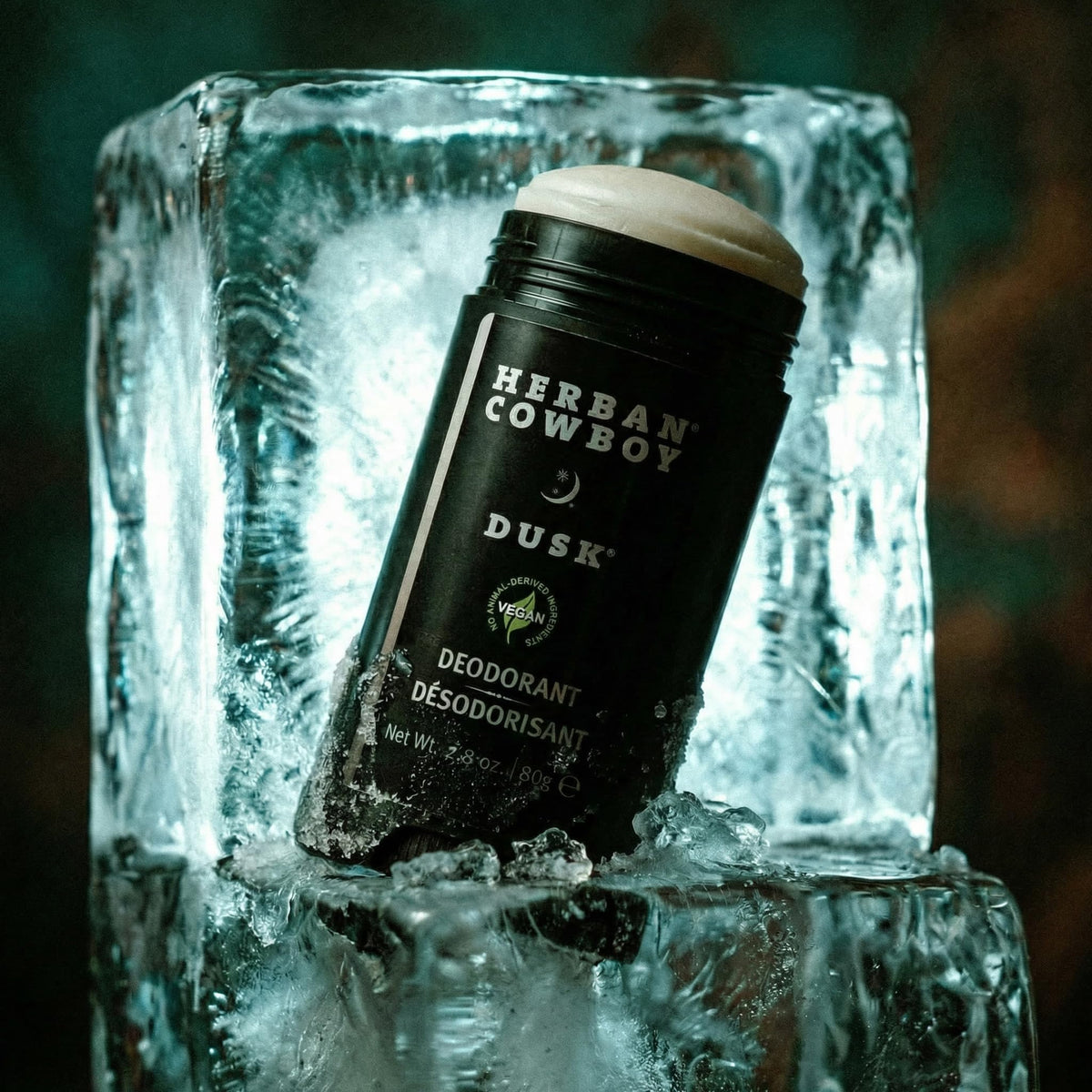 Herban Cowboy Dusk packaging front emphasizes cedar, mandarin, and black pepper aroma
