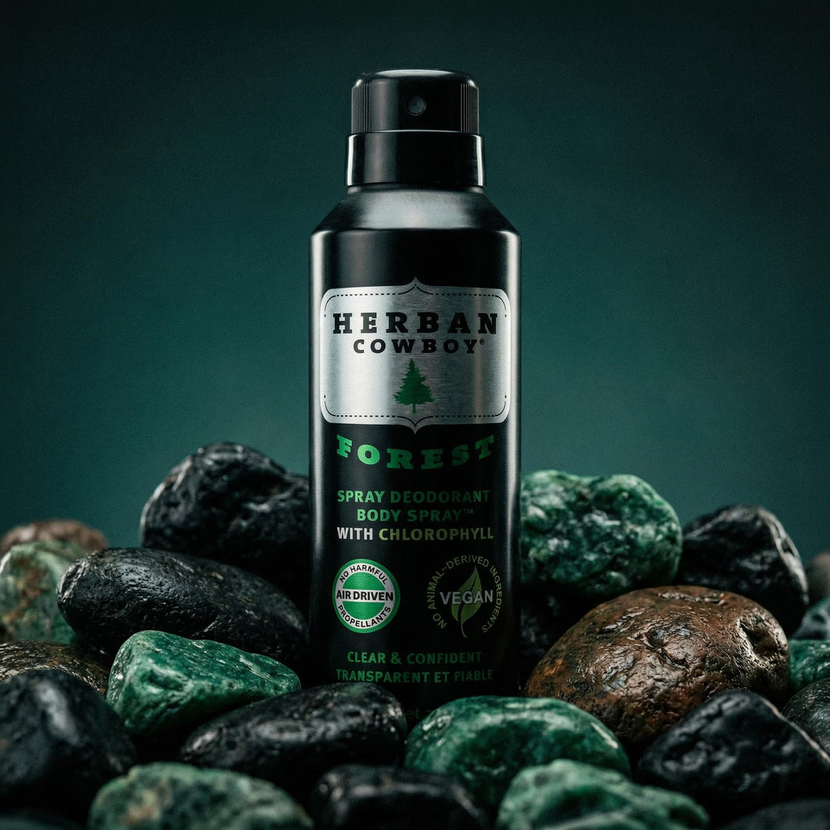 Herban Cowboy Forest daily-use image suggests on-the-go freshness