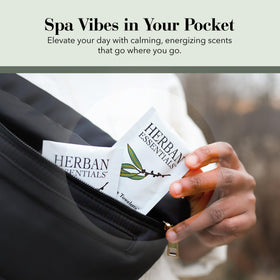Herban Essentials disposable moistened towelettes for on-the-go cleanliness.