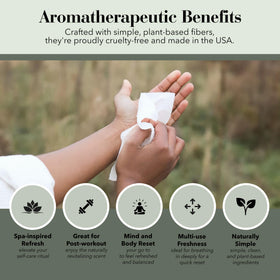 Herban Essentials lavender aromatherapy wipe offering calming on busy days.
