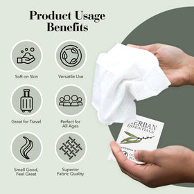 Herban Essentials portable wipes tucked in purse for instant refresh.