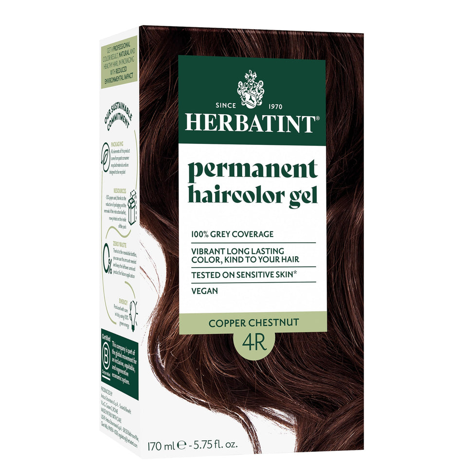 Herbatint 4R Copper Chestnut shade swatch showing natural copper tones and depth