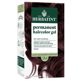 Herbatint 5M Light Mahogany Chestnut shade delivers rich color and gray coverage.