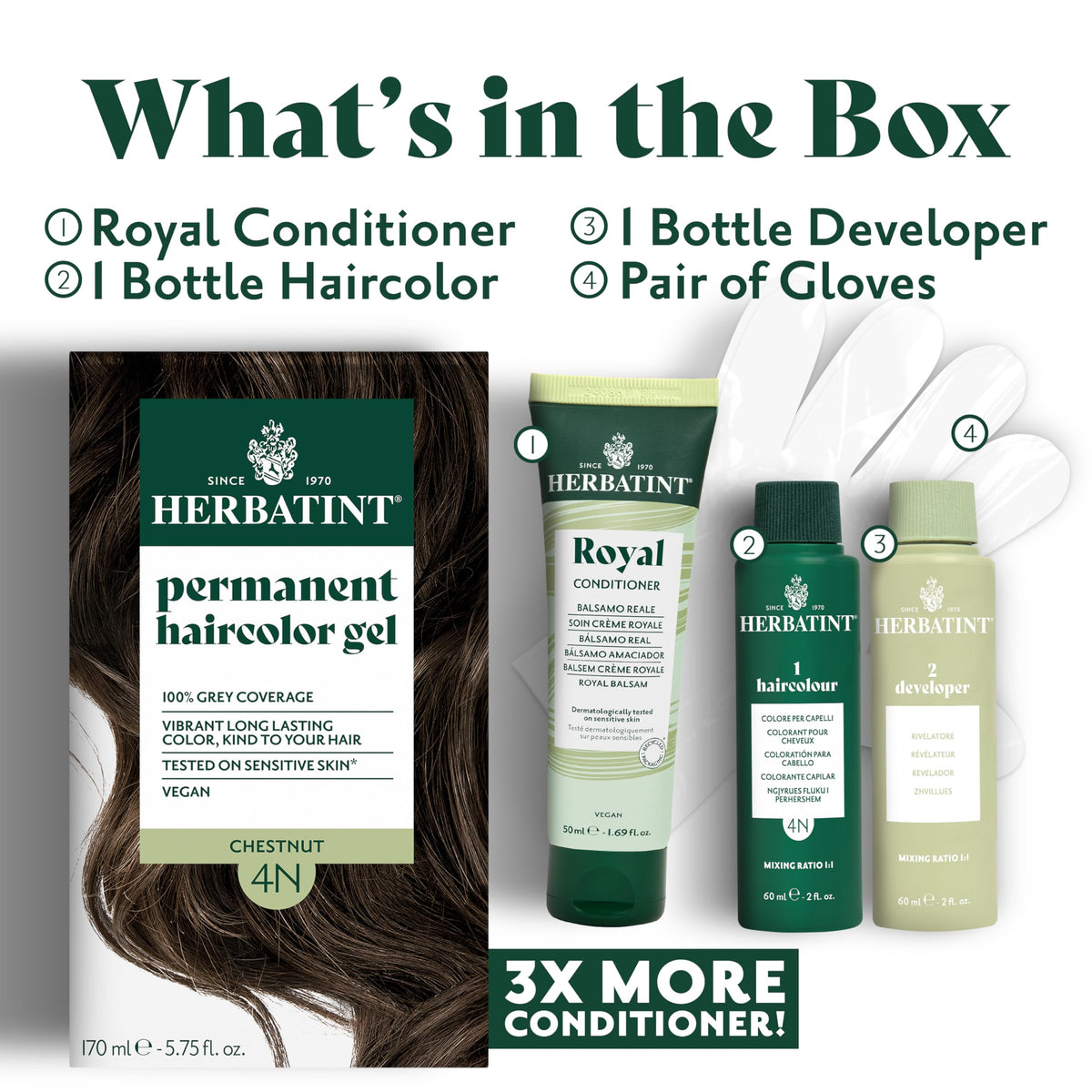 Herbatint at-home color setup ready in 40 minutes.