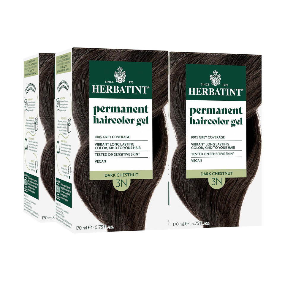 Herbatint dye-application for natural, even gray coverage.
