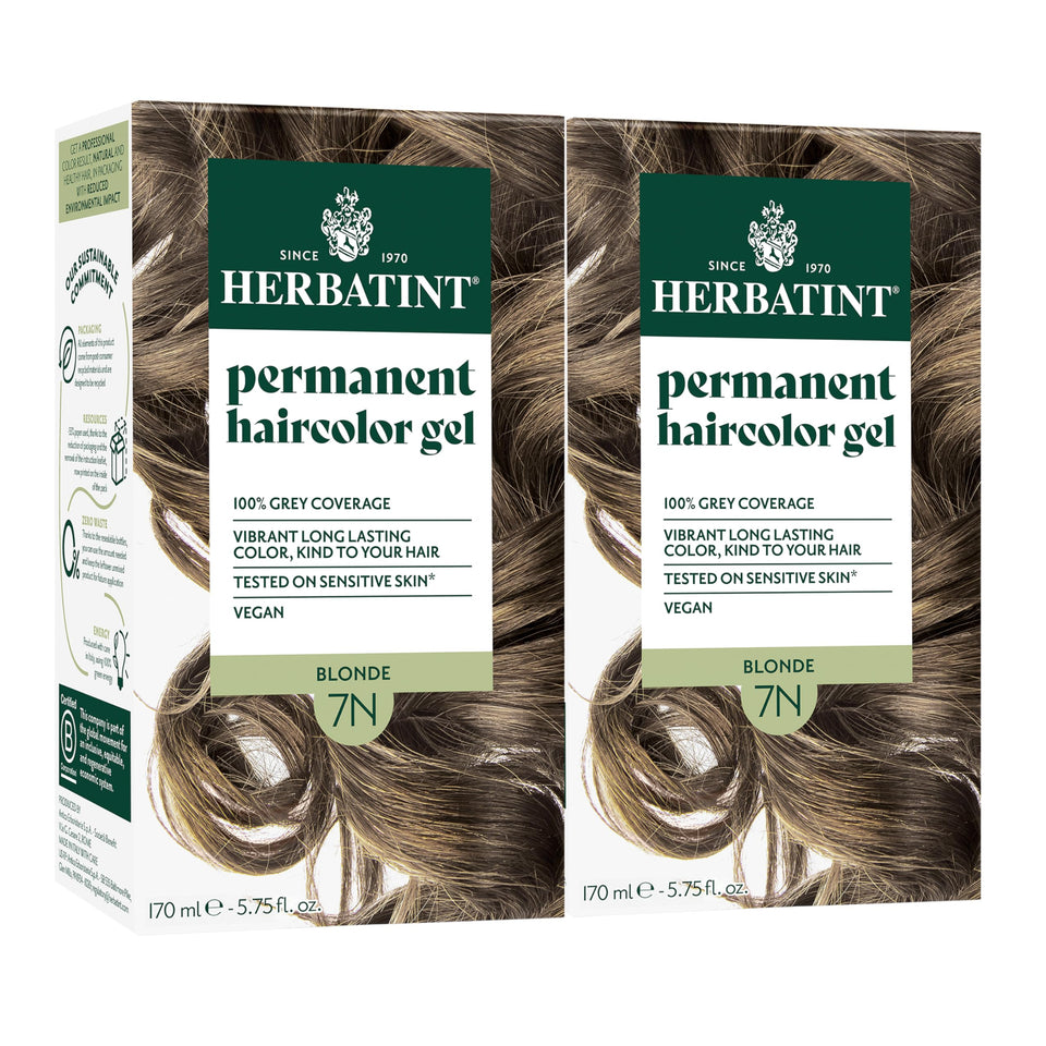 Herbatint packaging shows eco-friendly 2-pack design for sustainability.