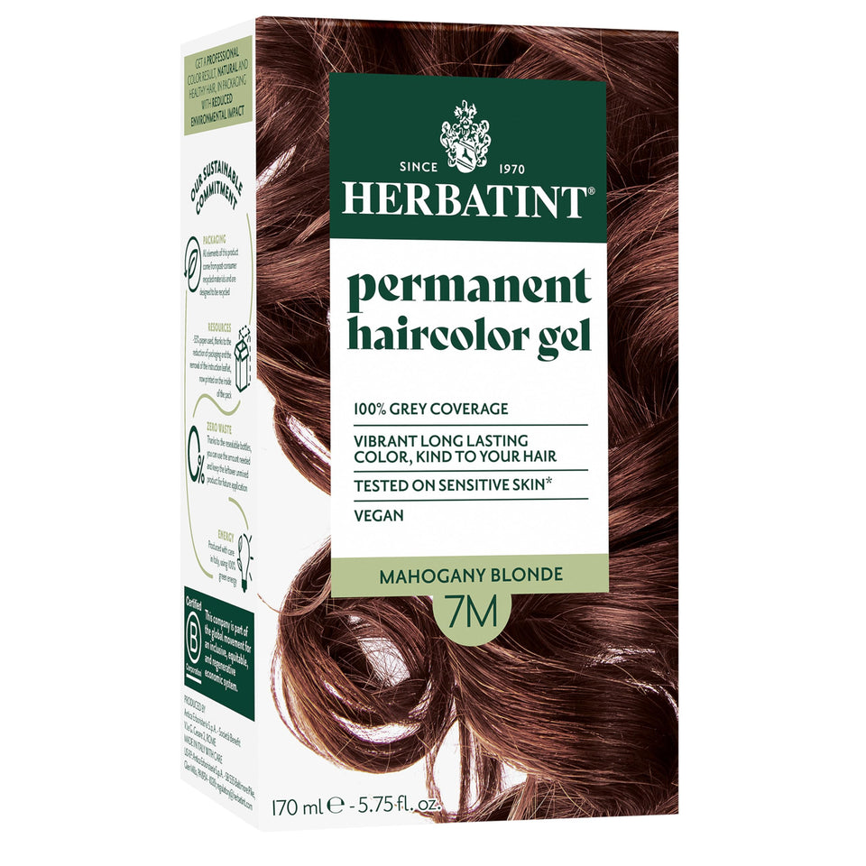 Herbatint 7M Mahogany Blonde box with complete color kit for at-home use