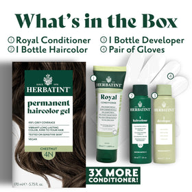 Herbatint Royal Cream Conditioner sample included with dye kit