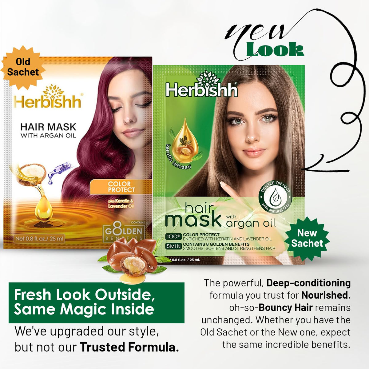 Herbishh Argan Hair Mask argan oil close-up for hydration