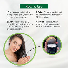 Creamy texture of Herbishh Argan Hair Mask indicating rich moisture for hair