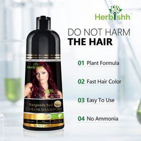 Herbishh Color Shampoo 500 ml bottle displayed for home use.
