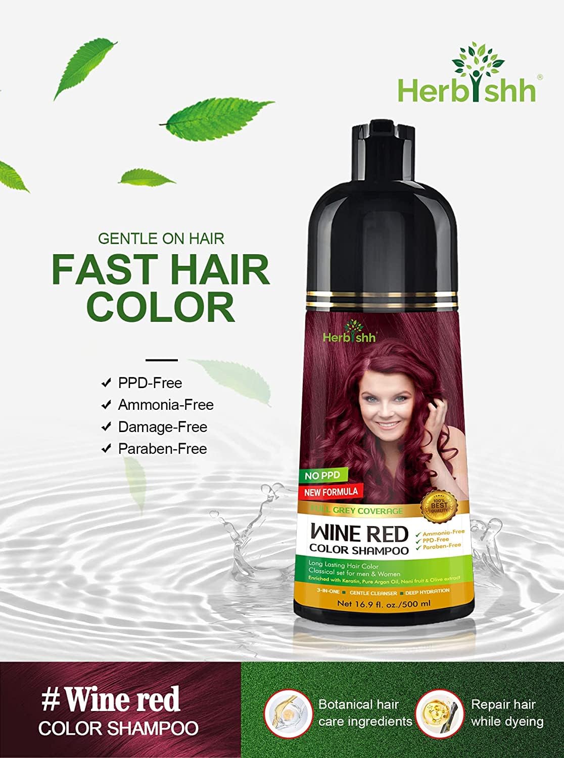 No ammonia or parabens, gentle color and scalp feel.