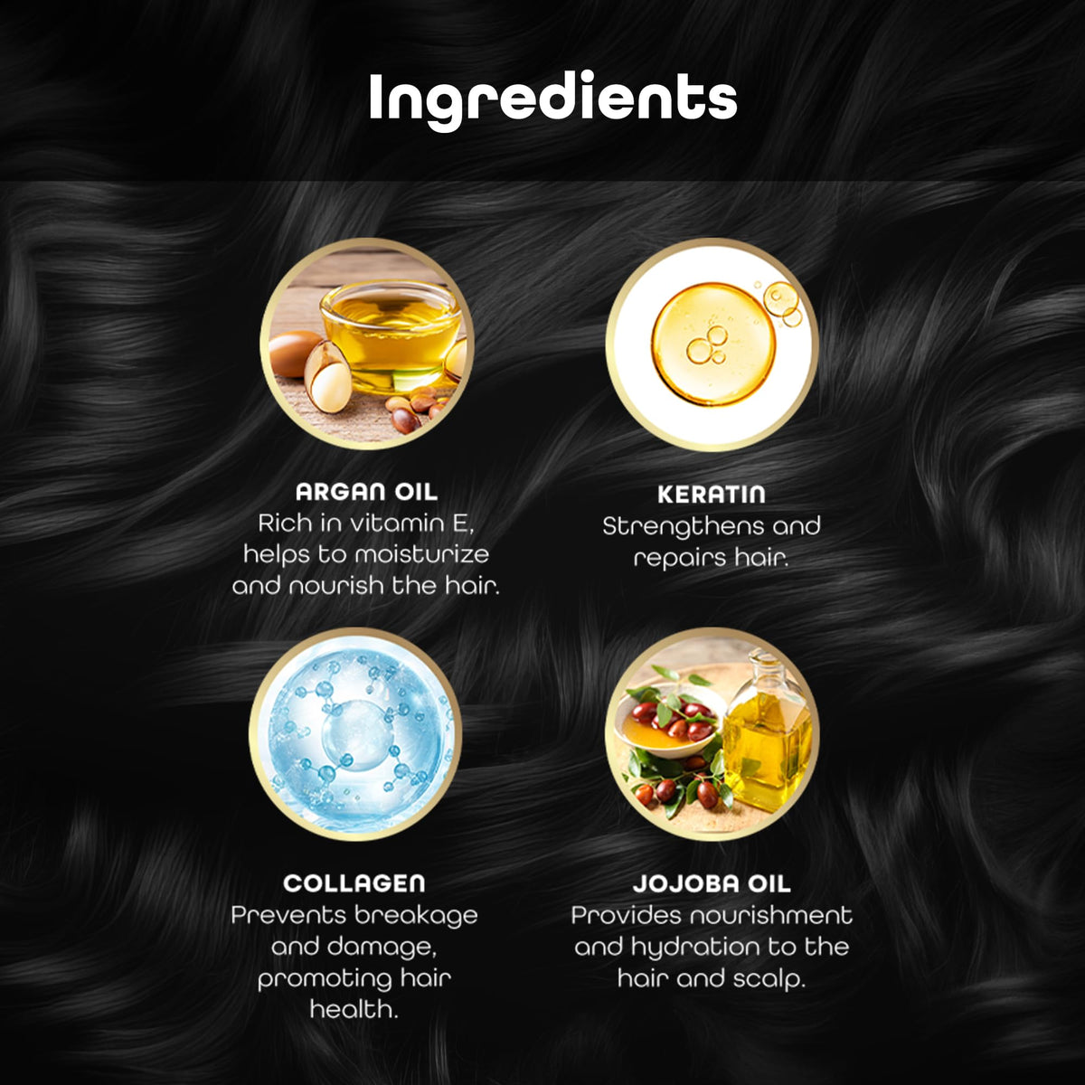 Color-treated hair benefits from keratin and argan oil by Herbishh.