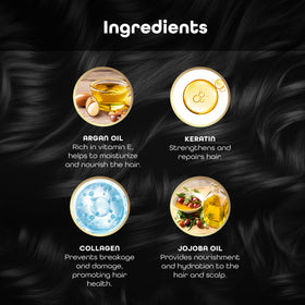 Color-treated hair benefits from keratin and argan oil by Herbishh.