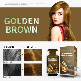 Herbishh Hair Dye Shampoo foam-lather for easy coloring.