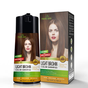 Herbishh Hair Color Shampoo application foam showing easy, even color distribution.