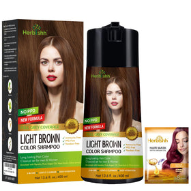 Herbishh Hair Color Shampoo gray coverage on bottle for a quick touch-up.