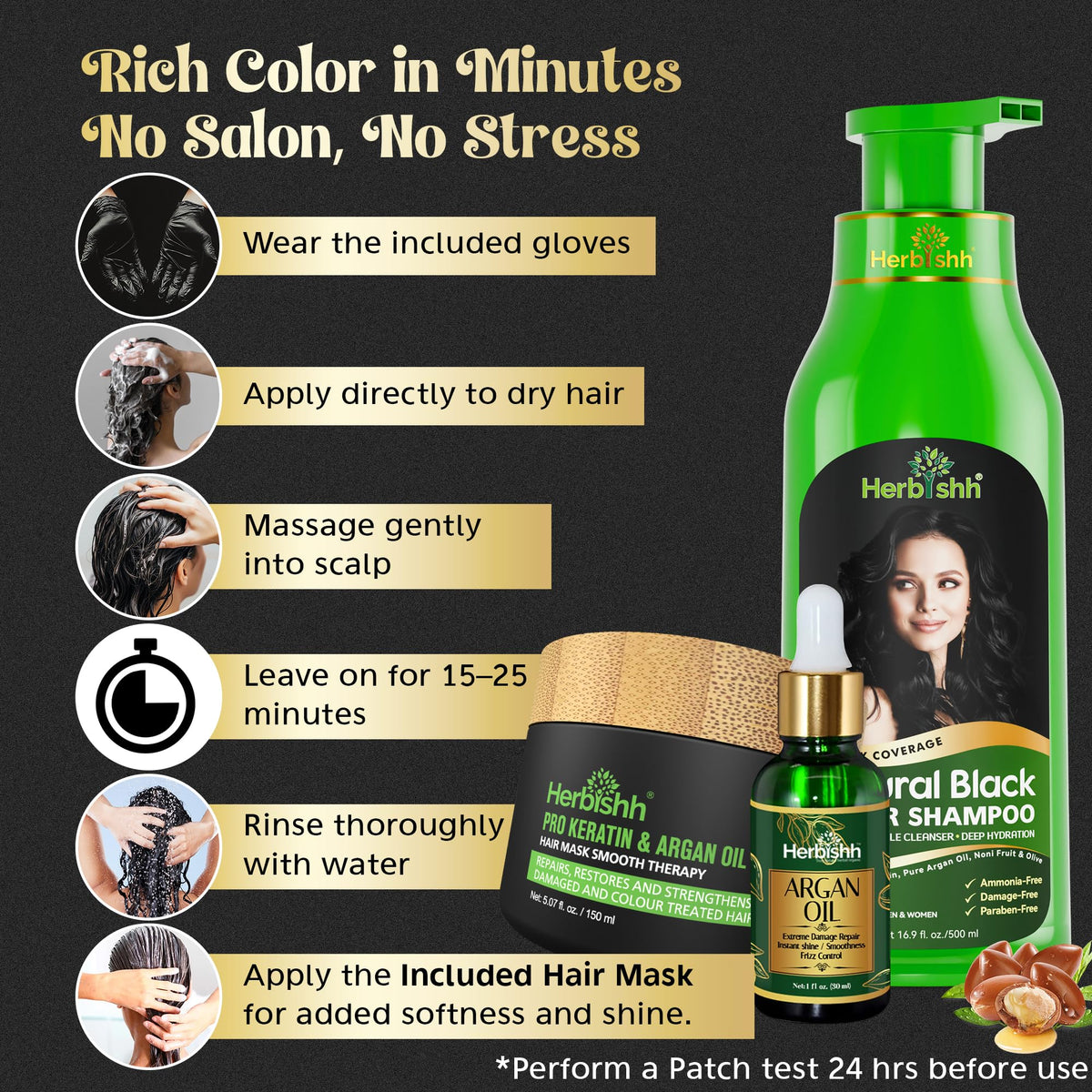 Herbishh Wild ginseng bioactives suggest hair vitality.