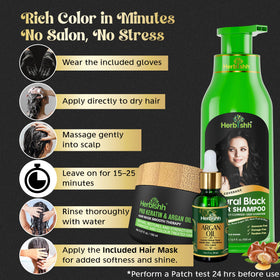 Herbishh Wild ginseng bioactives suggest hair vitality.