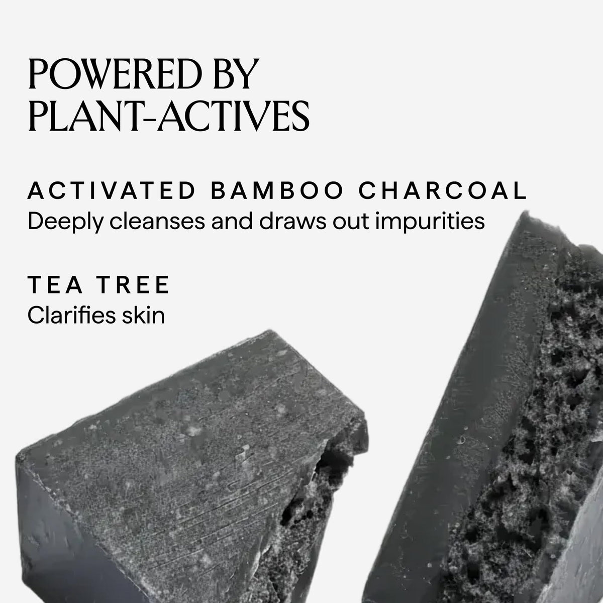 HERBIVORE bamboo charcoal soap foams softly to exfoliate and balance oily skin.