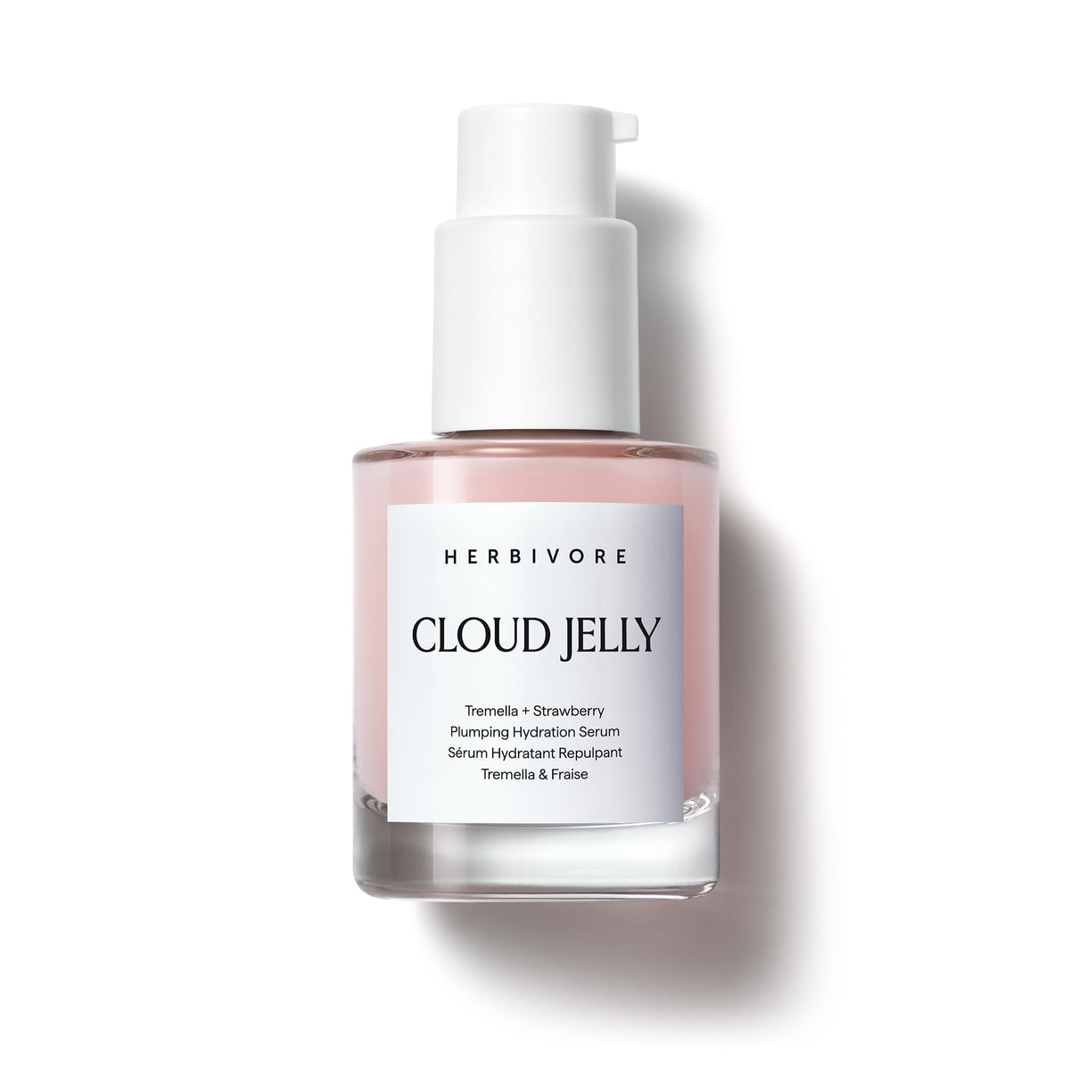 HERBIVORE Cloud Jelly serum bottle for lightweight hydration on the skin.