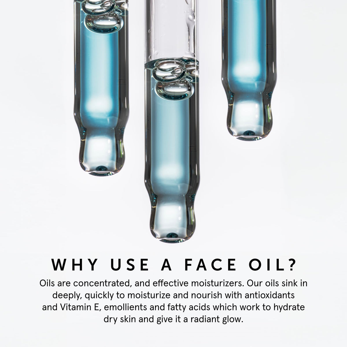 HERBIVORE Lapis Facial Oil palm-dispense drop for controlled application.
