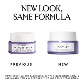 Moon Dew application technique demonstrates pea-sized amount for precise eye-area care