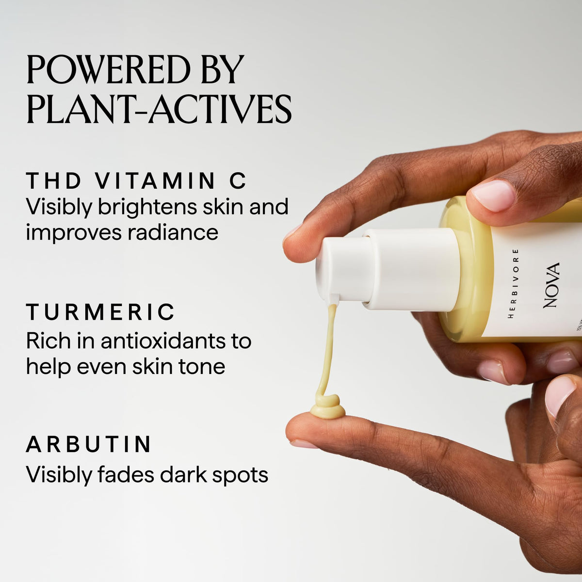 Herbivore Nova dropper delivering vitamin C and turmeric for spot fading