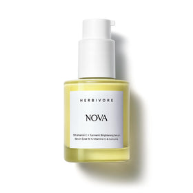 Herbivore Nova serum bottle with dropper for brightening and even skin tone