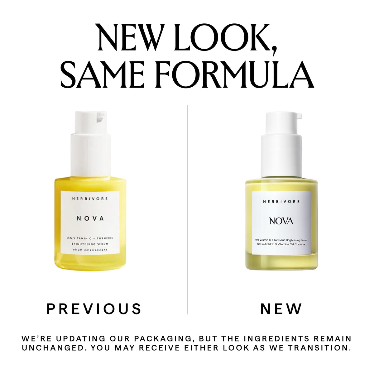 Close-up of Nova serum texture for a luminous finish