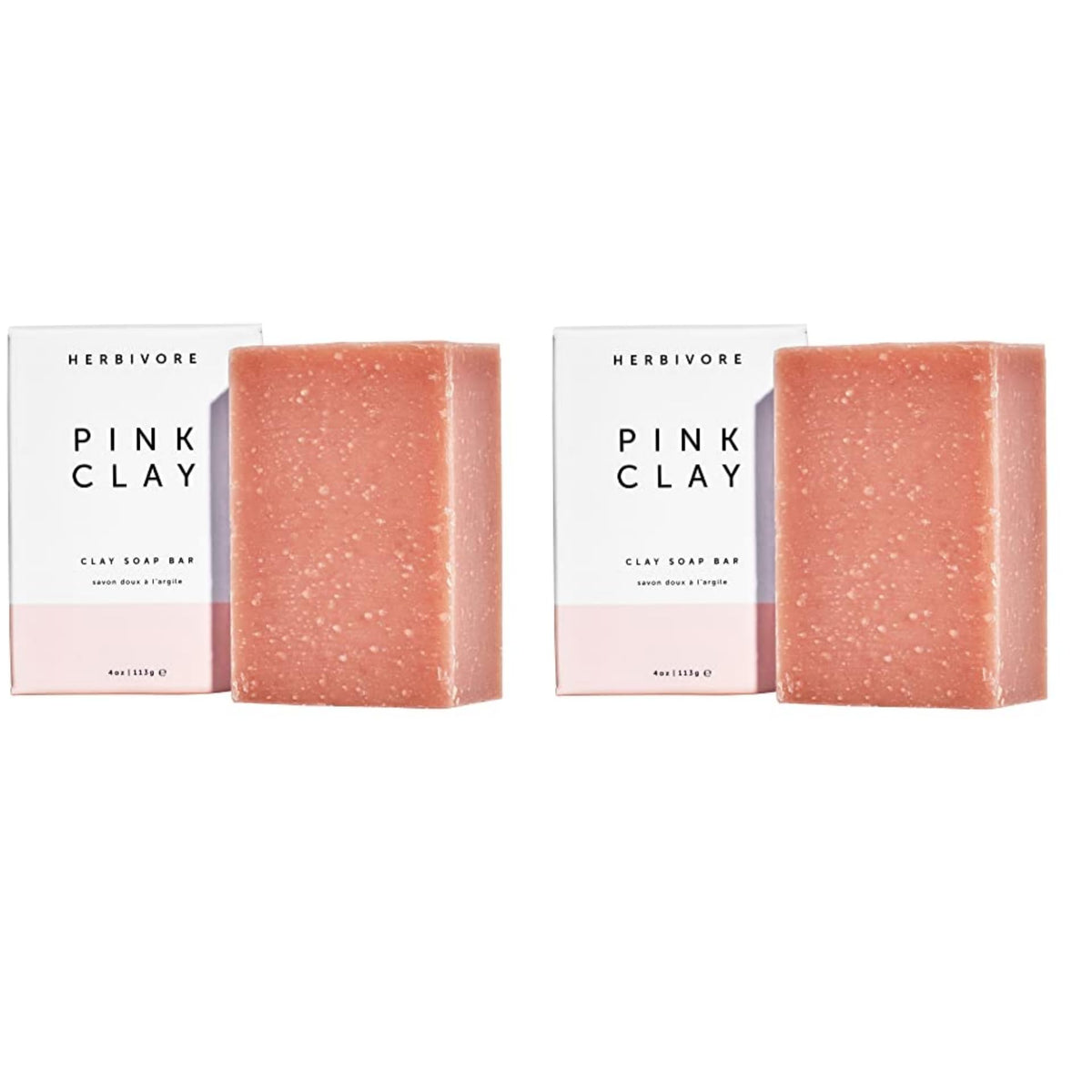 Herbivore Pink Clay Cleansing Bar for face and body, delivering a refreshing cleanse.