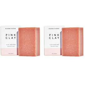 Herbivore Pink Clay Cleansing Bar for face and body, delivering a refreshing cleanse.